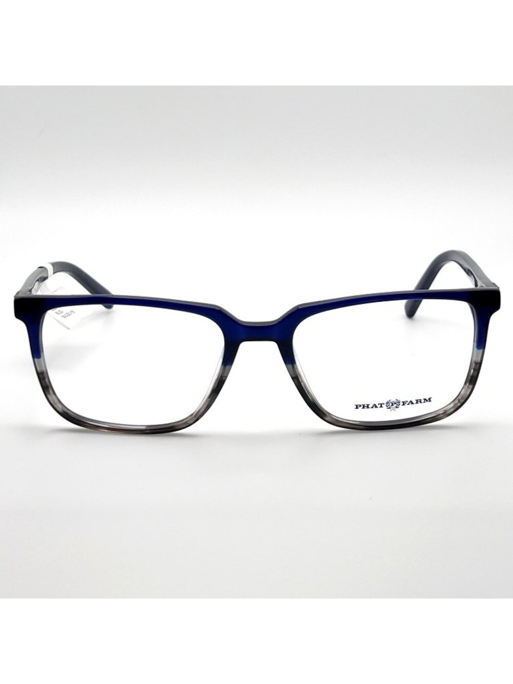 Phat Farm HV722 BLUG Men's Square Large Full Eyeglass Frame Blue 59-20-155 NWT